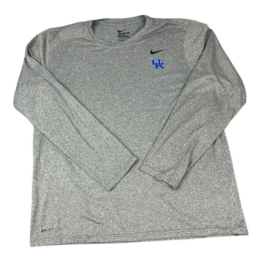 Kentucky Wildcats Nike Dri Fit Athletic Cut Long Sleeve T Shirt Gray Men’s XL